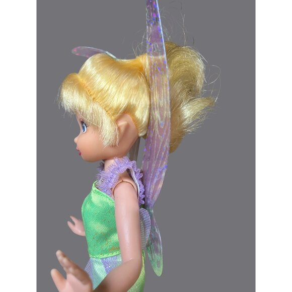 Disney Tinker Bell Doll With Glittery Wings and Green Dress - Picture 6 of 11